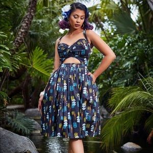 Pinup Girl Clothing Renee Dress in Tiki